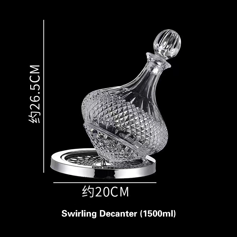 钻石描金醒酒器 Rotating decanter with stopper (3)