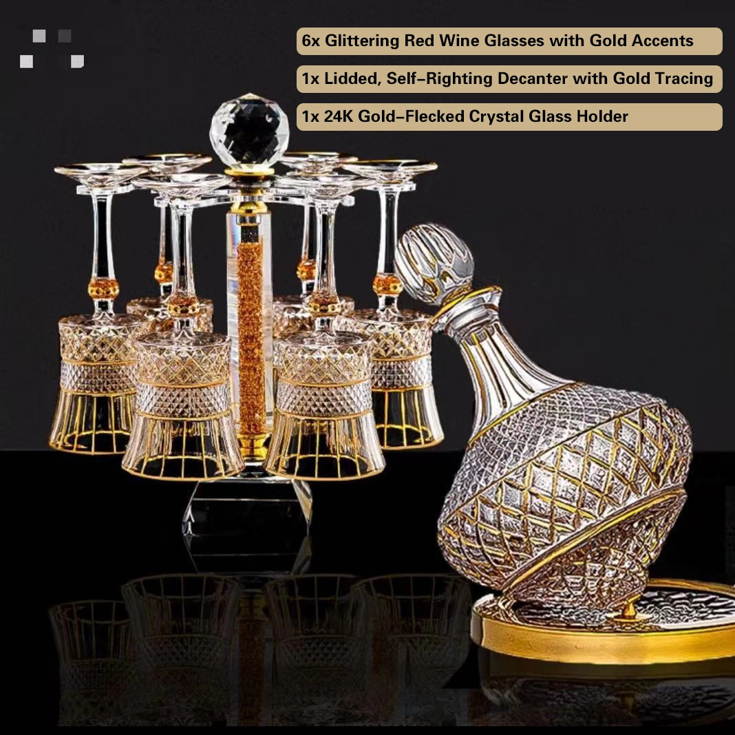 钻石描金醒酒器 Rotating decanter with stopper (4)