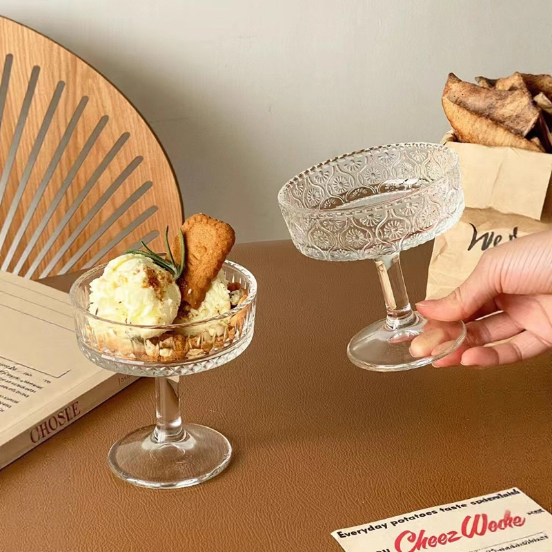 Glass dessert glasses 6