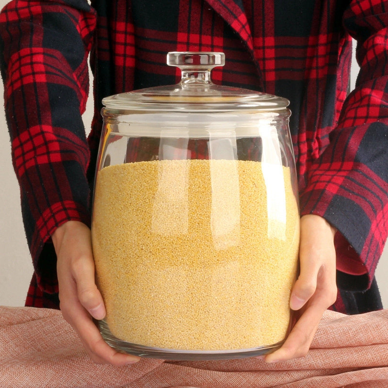 大容量储物罐1Storage jars with clear glass lids (4)