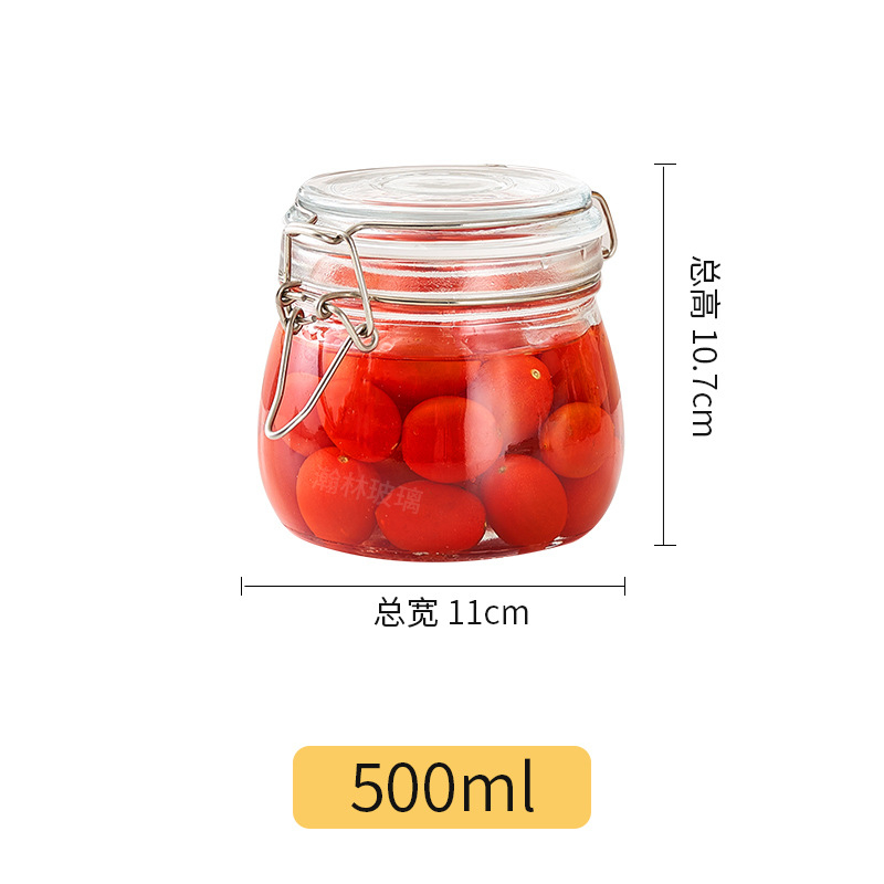 酱菜瓶1 Clip-on glass jar (6)