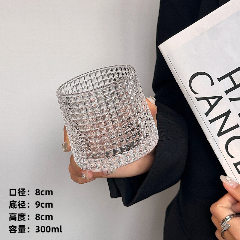 咖啡杯冷萃杯饮品杯1 Hammered whiskey glass (15)