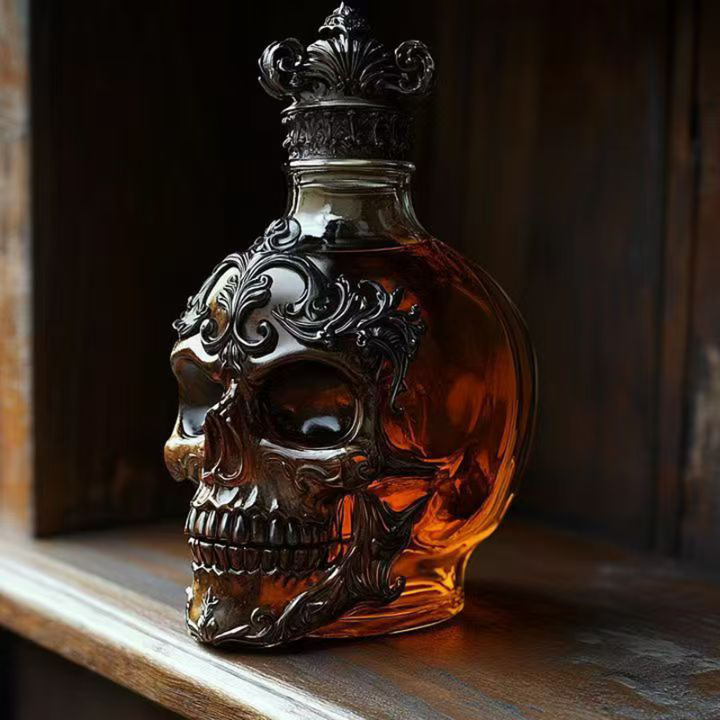 骷髅威士忌酒瓶1 skull whiskey bottle​ (2)