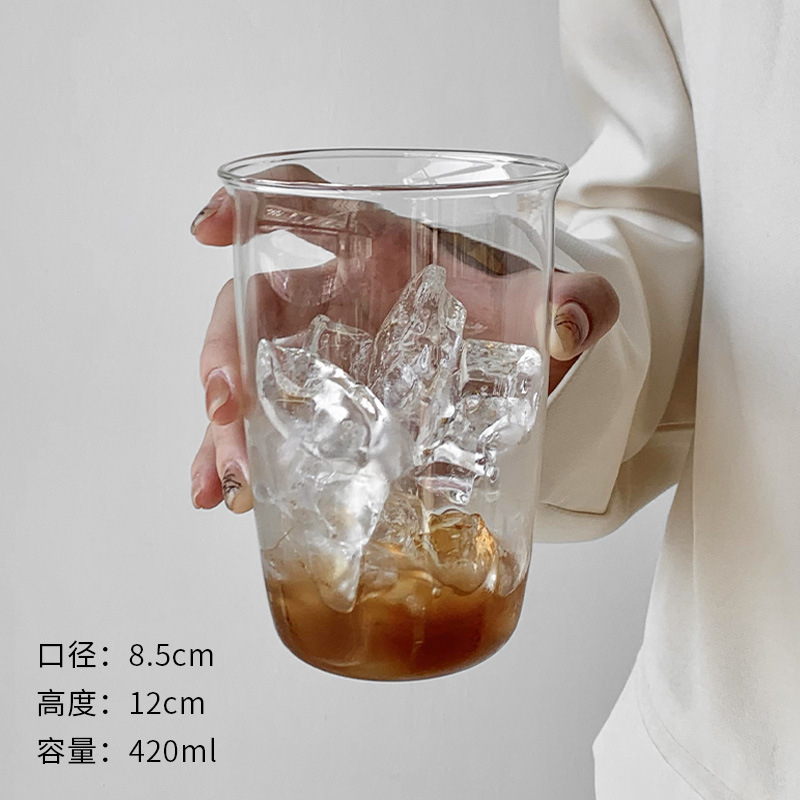 宽口杯1 Clear glass water cup (2)