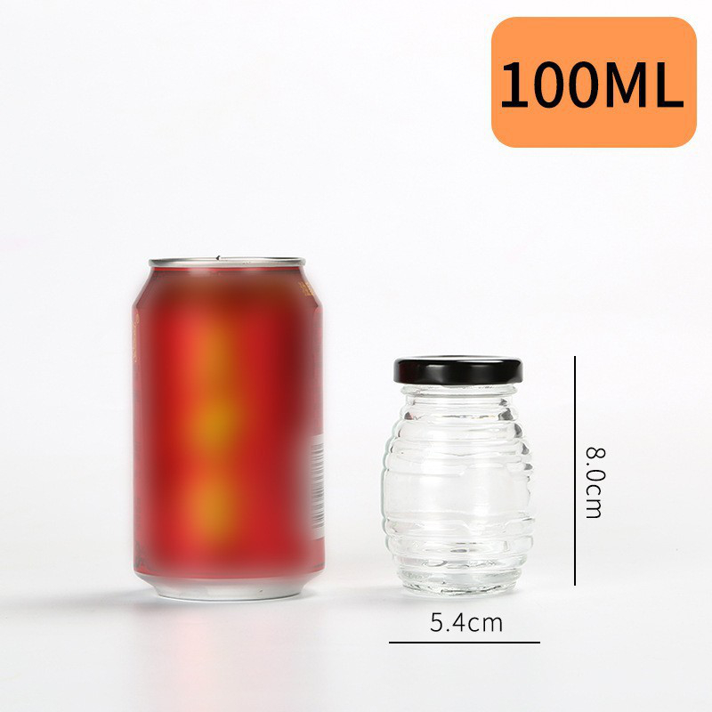 螺丝蜂蜜瓶1 Honeycomb shaped glass honey bottle (7)