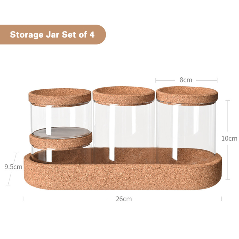 软木塞收纳盒1 Cork storage jar with tray (2)