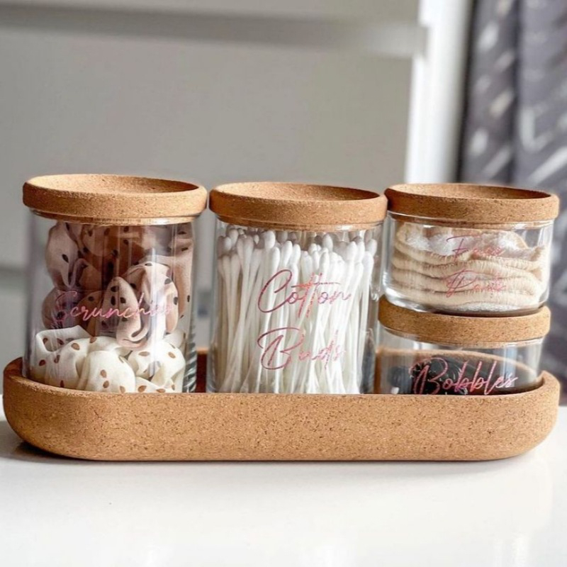软木塞收纳盒1 Cork storage jar with tray (6)