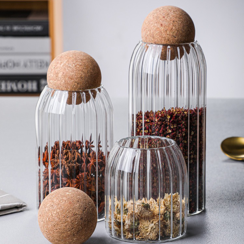 软木条纹储物罐1 Cork Stripe Storage Jar (4)