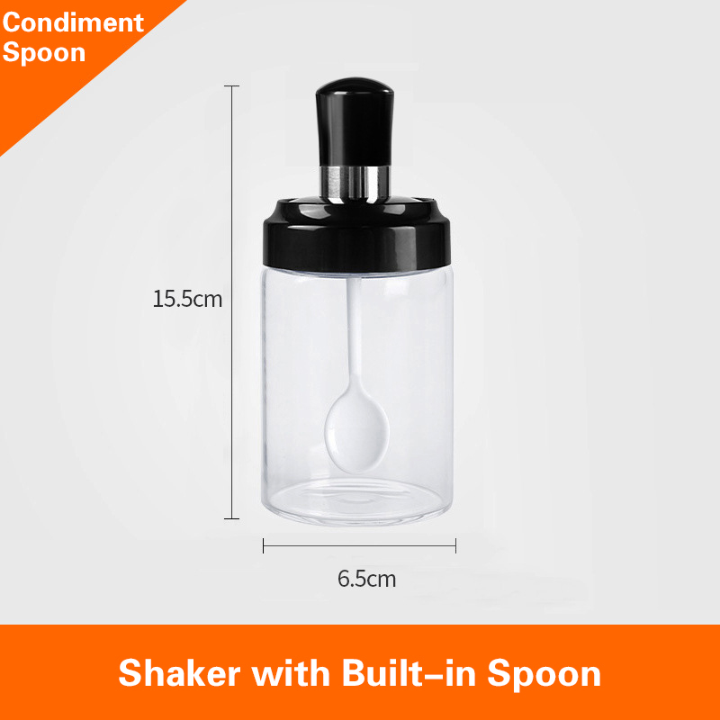 勺盖一体旋转调料瓶1 Rotating glass seasoning bottle (1)