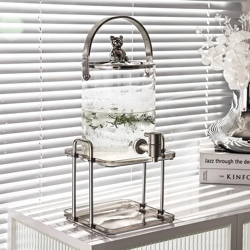 小熊果汁缸套装1 Bear Glass Cold Water Kettle with Faucet (2)