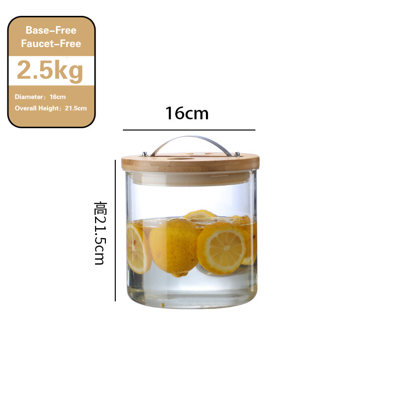 饮料桶1 Glass beverage dispenser with wooden stand (1)