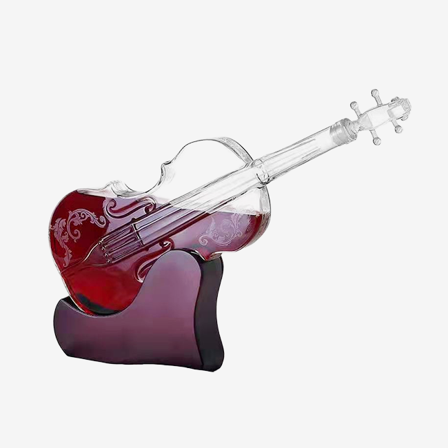 Violin wine glass bottle