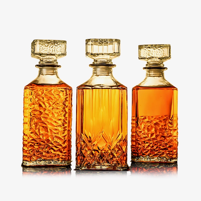 Square Crystal Wine Bottle