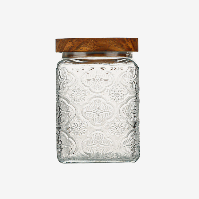 Vintage airtight glass storage jar