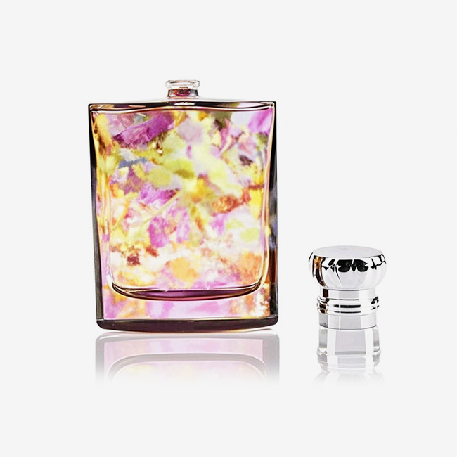 Square floating flower perfume bottle