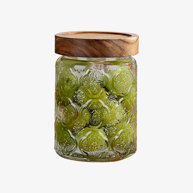 Nordic style glass jar