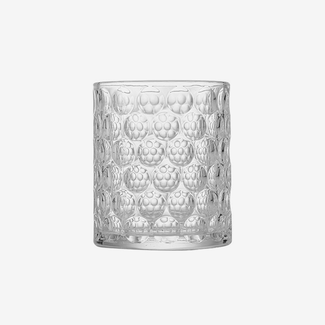 Bubble pattern whiskey glass